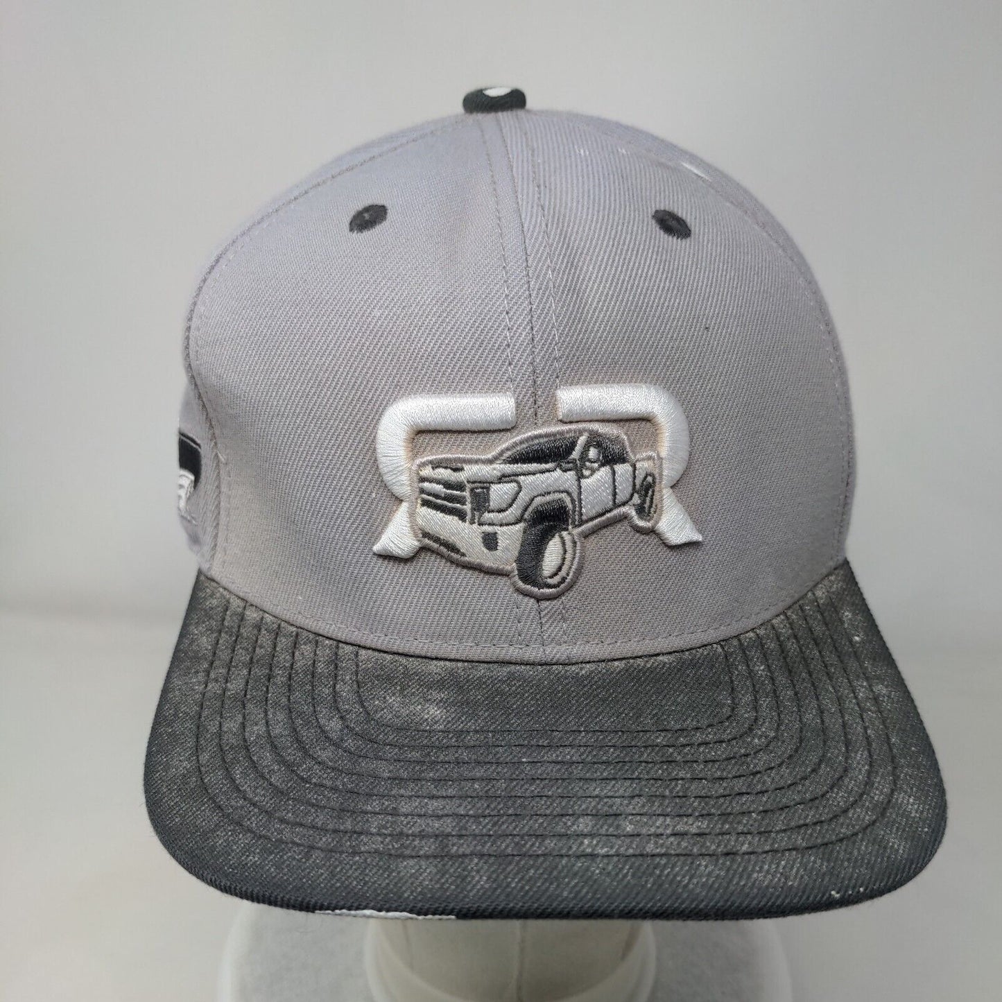 Truck Snapback Hat Gray One Size Embroidered 6 Panel Reloaded Merch