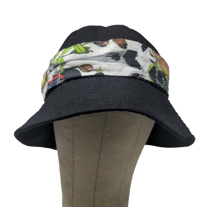 Sakroots Women's Bucket Hat Black Size OSFM 100% Cotton Bird Logo