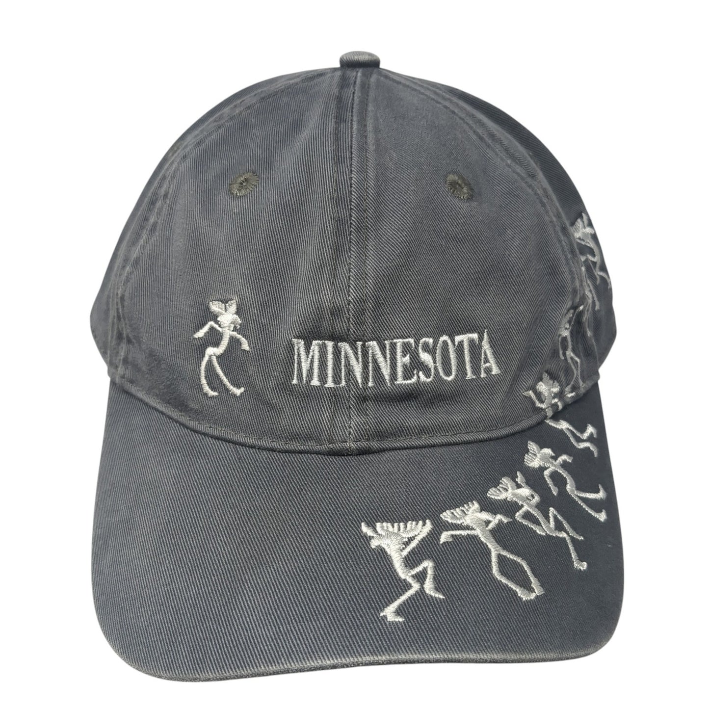 Minnesota Slideback Baseball Cap Gray One Size Adjustable Embroidered Sutton's