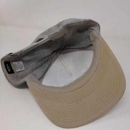 RVCA Snapback Hat Multi Mid Fit Leather Patch Colorblock Vent Holes