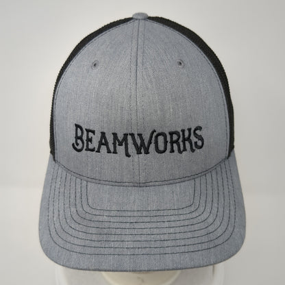 Beamworks Snapback Mesh Back Trucker Hat Gray One Size Adjustable