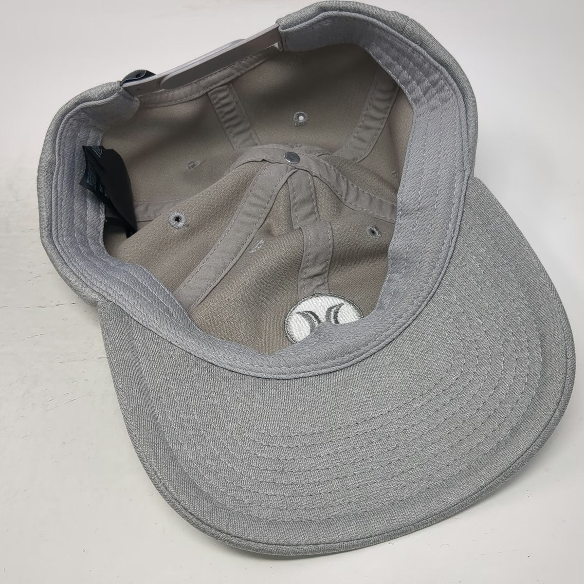 Hurley Snapback Gray One Size Logo Horizontal Stripes Structured Heathered Hat