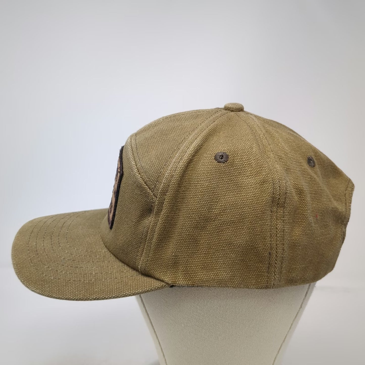Dixie Decoys Baseball Cap Brown Cotton Canvas Leather Strapback Duck Patch Hat