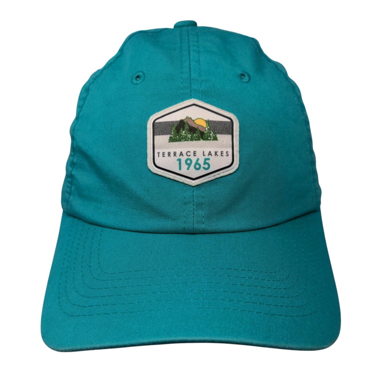 Terrace Lakes 1965 Strapback Hat Greenish-Blue OSFM Adjustable Levelwear Cotton