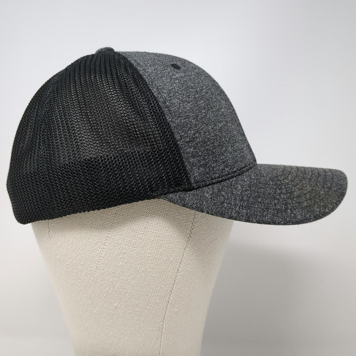 Port Authority Baseball Cap Gray XL Fitted Sawtooth Concepts Mesh Back Logo Hat
