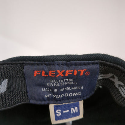 Otis Fitted Hat Black S-M Embroidered Solid 6 Panel Flexfit Yupoong