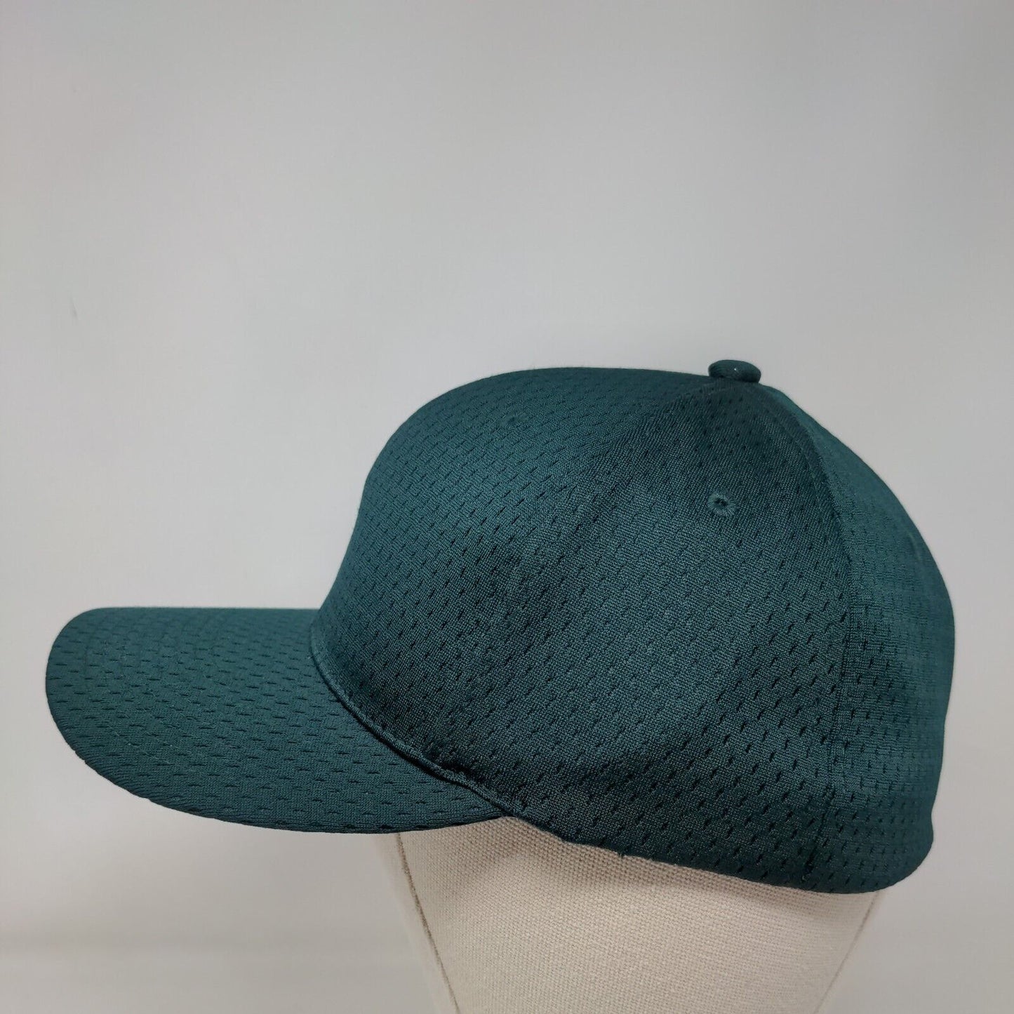 Pacific Pro Series Fitted Hat S-M Green Vented Holes 6 Panel Blank Polyester