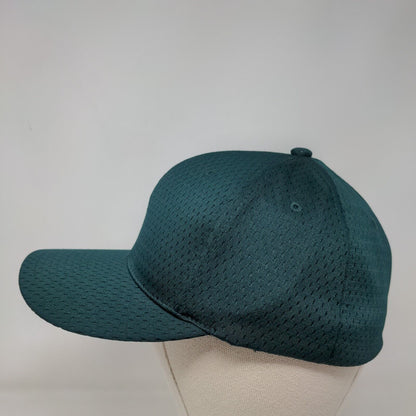 Pacific Pro Series Fitted Hat S-M Green Vented Holes 6 Panel Blank Polyester