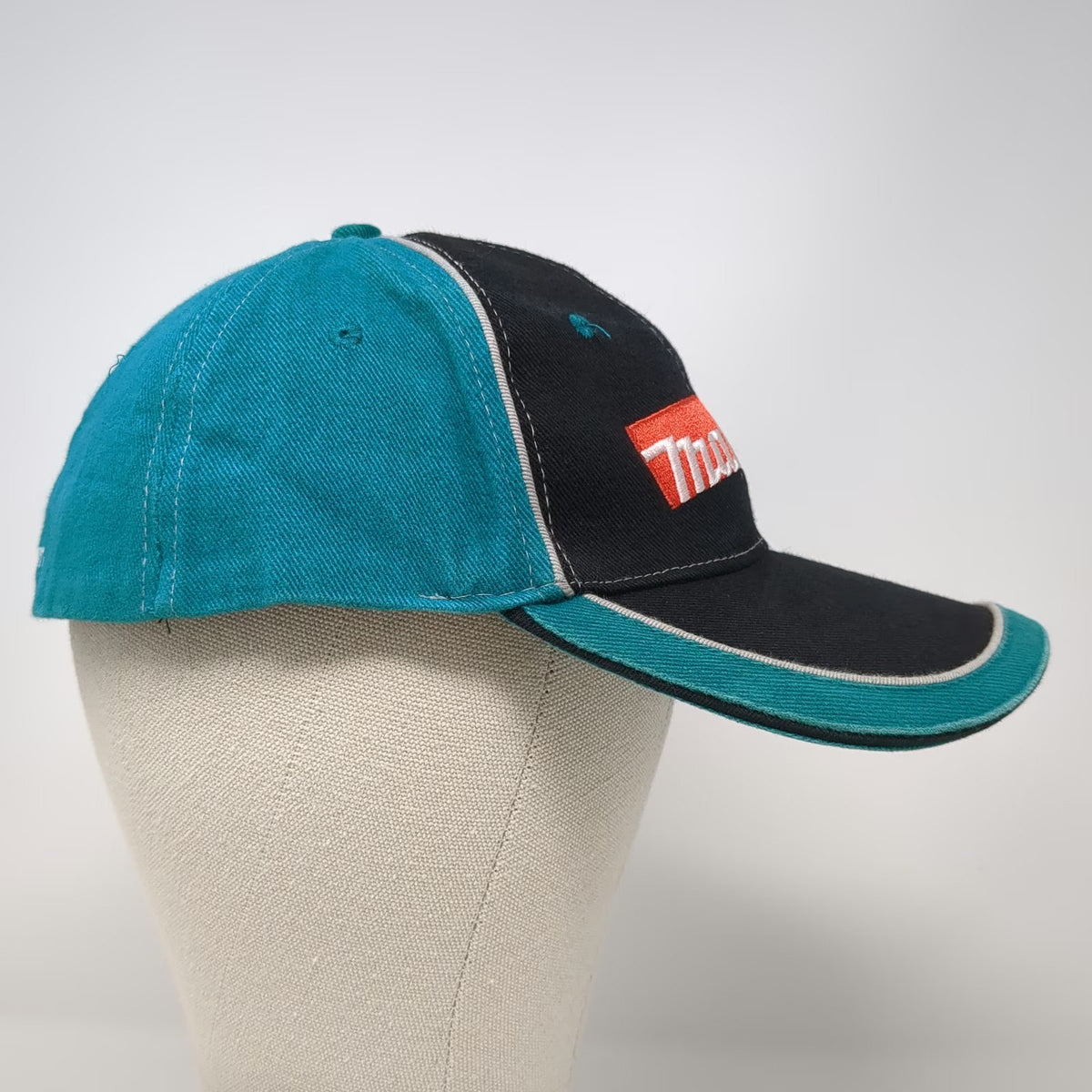 Makita Baseball Cap Black Blue One Size Contrast Stitching Cotton Tool Wear Hat