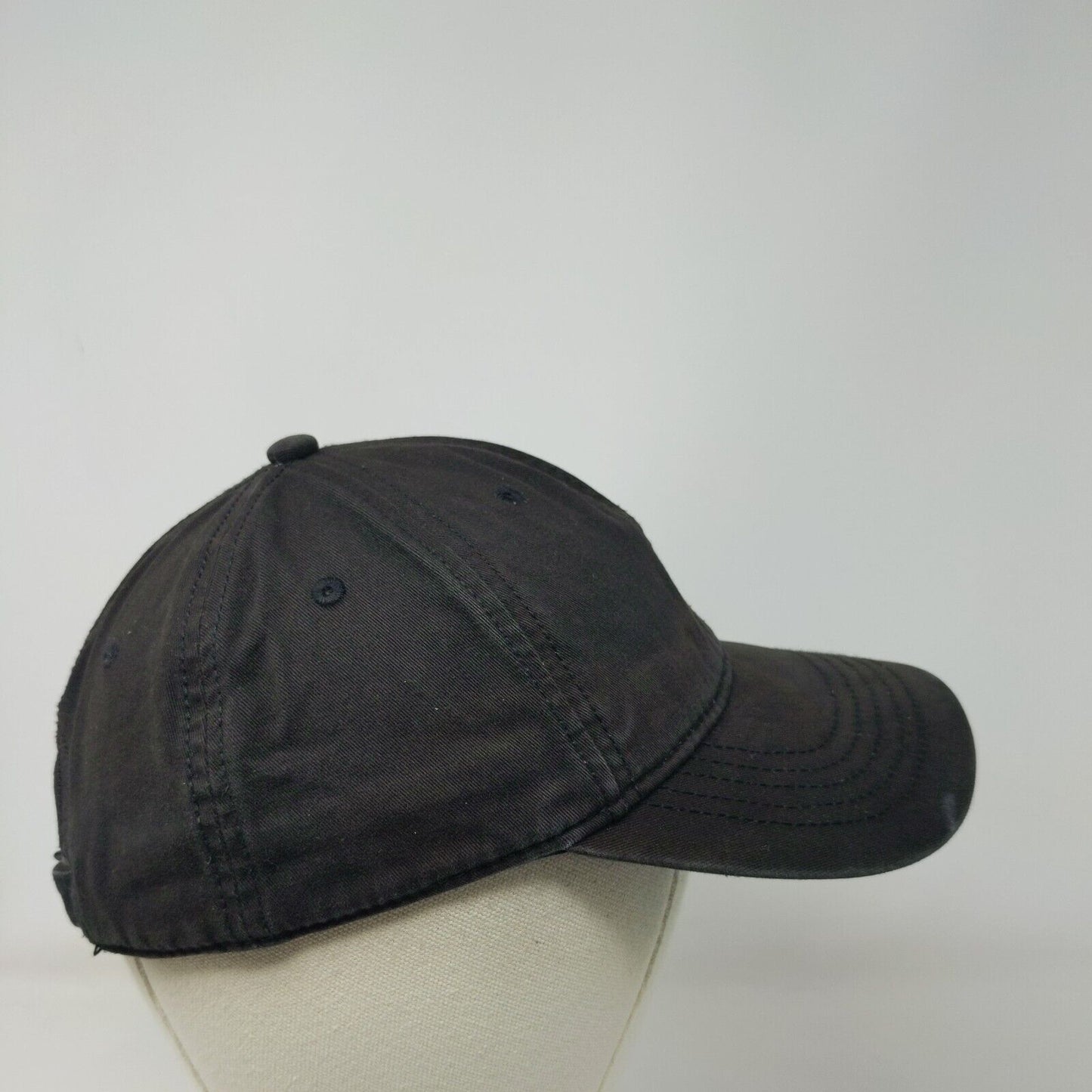 Unbranded Slideback Hat Black OSFM Adjustable Blank 6 Panel Solid
