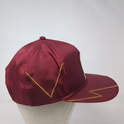 The Flash Fastest Man Alive Snapback Cap Red One Size Adjustable Embroidered