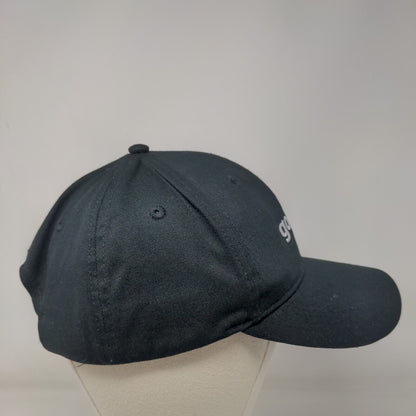 Go Puff Slideback Hat Black One Size Adjustable Embroidered Vented Holes 6 Panel