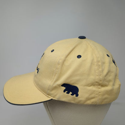 Town Talk Baseball Cap Yellow One Size Turkey Track Bear Strapback Cotton Hat