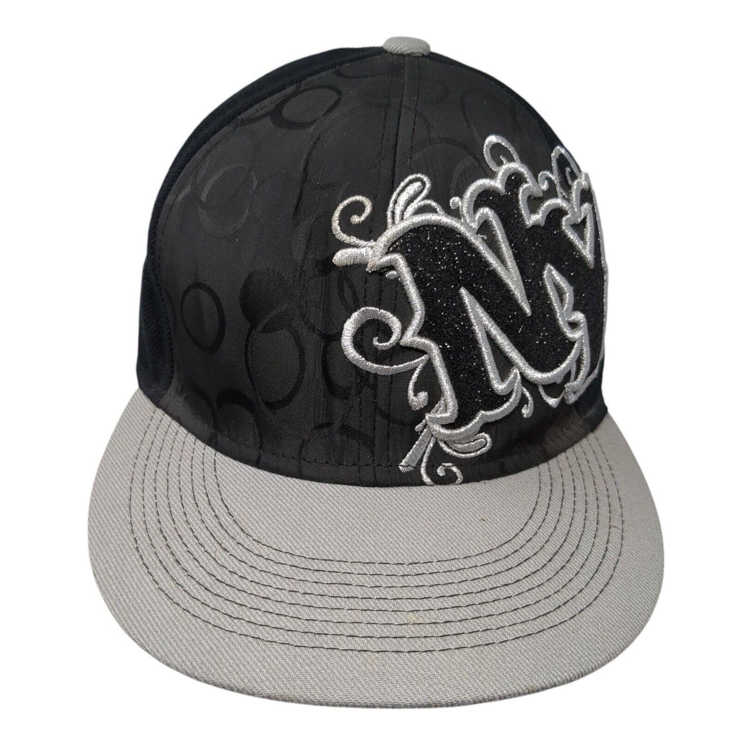 NY New York Fitted Hat Black Size XL Embroidered 6 Panel KB ETHOS Headwear