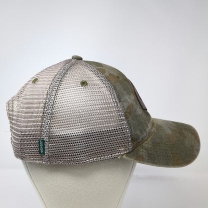 Legacy Trucker Hat Green One Size Camo Mesh Snapback Leather Patch Perigee Group