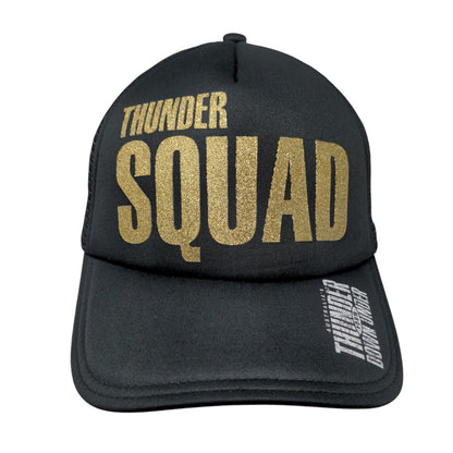 Thunder Squad Snapback Mesh Back Trucker Hat Black OSFA Adjustable