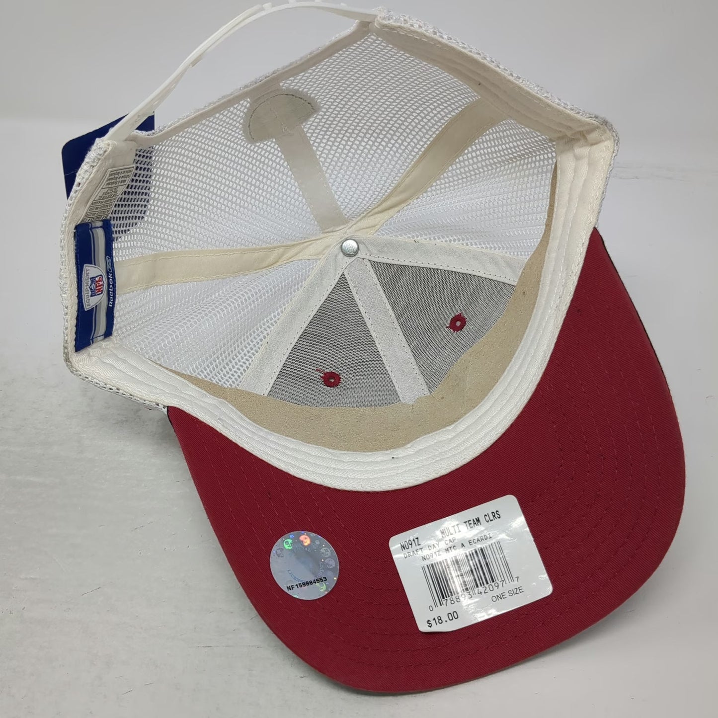 Reebok Arizona Cardinals NFL Trucker Hat Red Brown White One Size Mesh Snapback