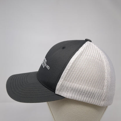 OR O'Neal Flat Rolled Metals Fitted Trucker Hat Gray OS Flexfit Mesh Yupoong