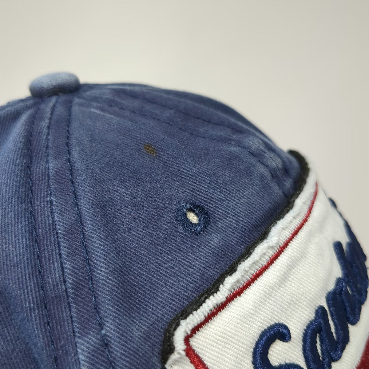 Blue Baseball Cap One Size Santorini Greece Patch Greek Flag Strapback Hat