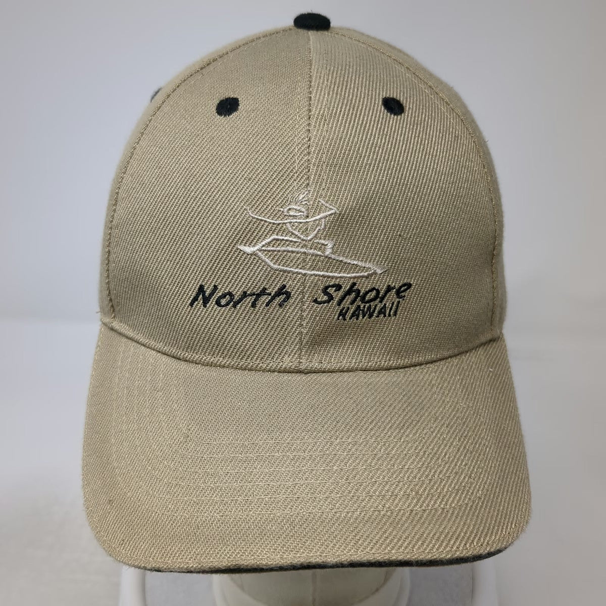 Baseball Cap Beige OS North Shore Hawaii Surfer Strapback Hat Surf Beach Travel