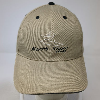 Baseball Cap Beige OS North Shore Hawaii Surfer Strapback Hat Surf Beach Travel