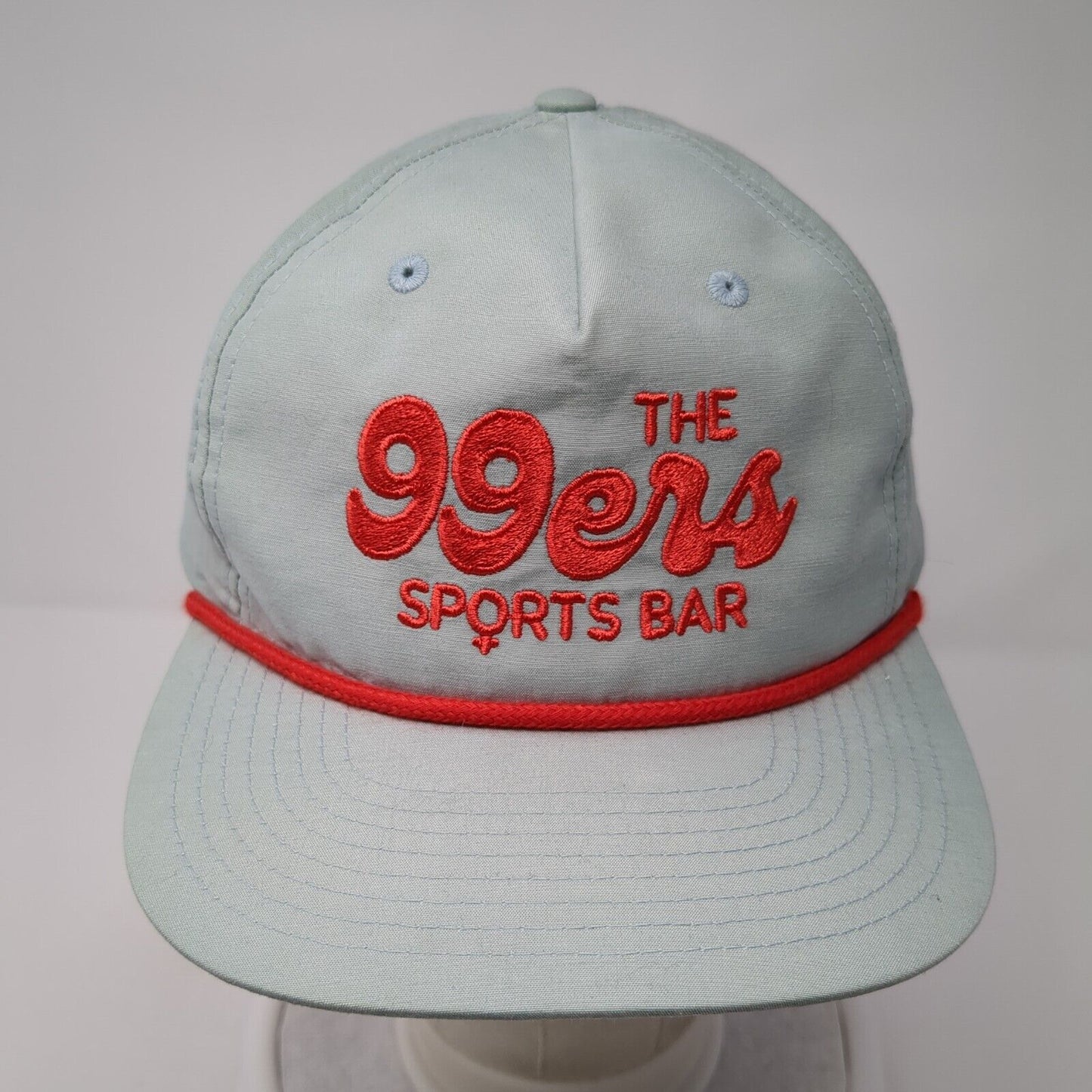 The 99ers Sports Bar Snapback Hat Green One Size Adjustable Embroidered Rope
