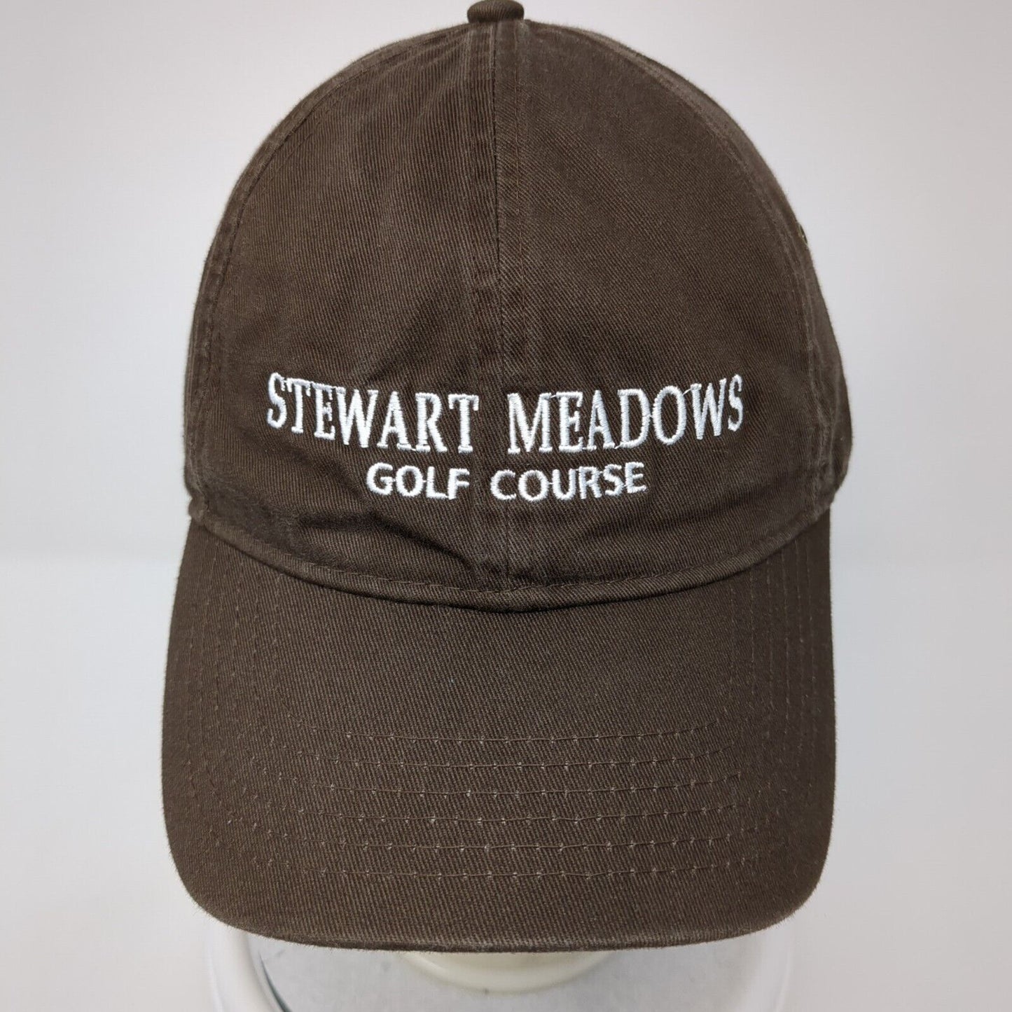 Stewart Meadows Golf Course Slideback Hat Brown One Size Embroidered
