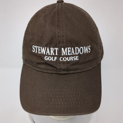 Stewart Meadows Golf Course Slideback Hat Brown One Size Embroidered