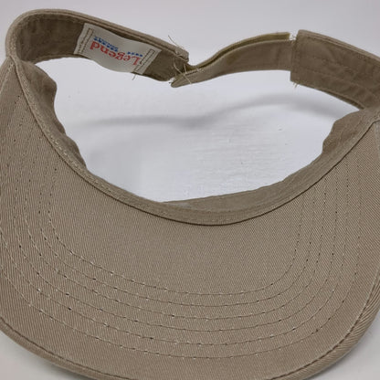 Legend Visor Beige One Size Transgroup Logo Strapback Made in USA Cotton Hat