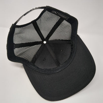 SRF Snapback Trucker Hat Black OS Adjustable Embroidered Mesh Back Richardson