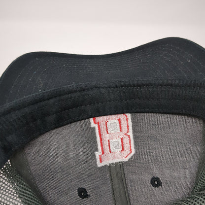 B Snapback Trucker Hat Black One Size Adjustable Embroidered Mesh Back NV Caps