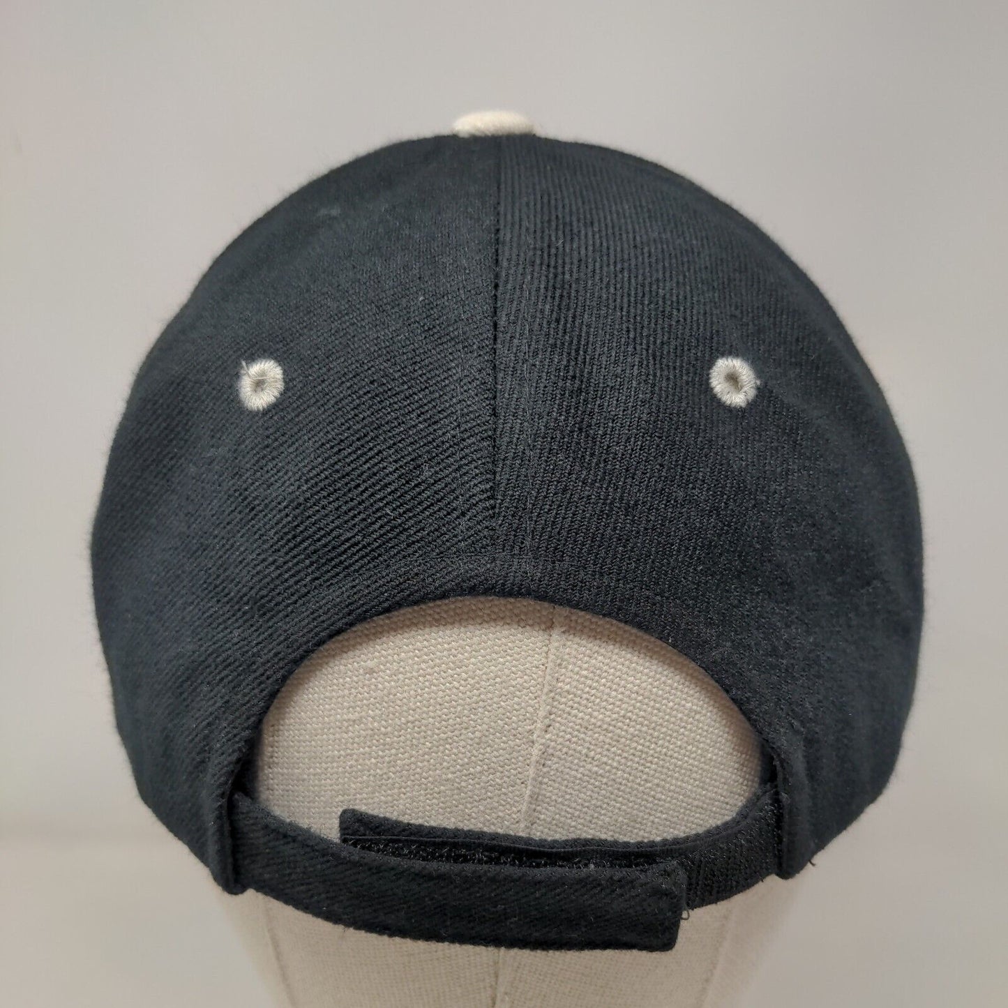 Missouri Strapback Hat Black OSFA Adjustable Embroidered Vented Holes 6 Panel