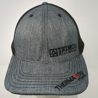 360 Apparel Baseball Cap Gray One Size Mesh Back Snapback Trimco Millwork Hat