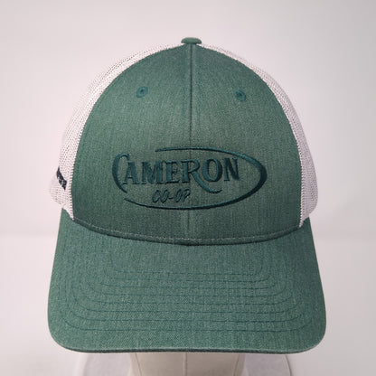 Cameron Co-Op Snapback Trucker Hat Green Large Embroidered Mesh Back Richardson