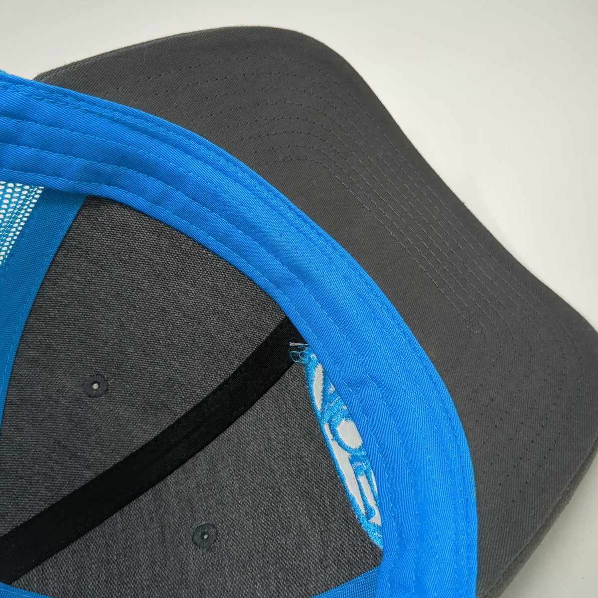 Richardson Trucker Hat Gray Blue One Size Mesh Back Snapback Autographed 405