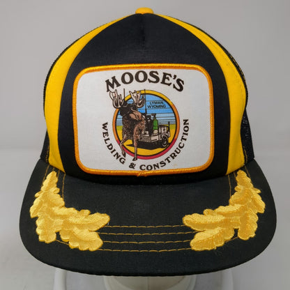 Snapback Hat Black One Size Moose's Welding & Construction Scrambled Eggs Mesh