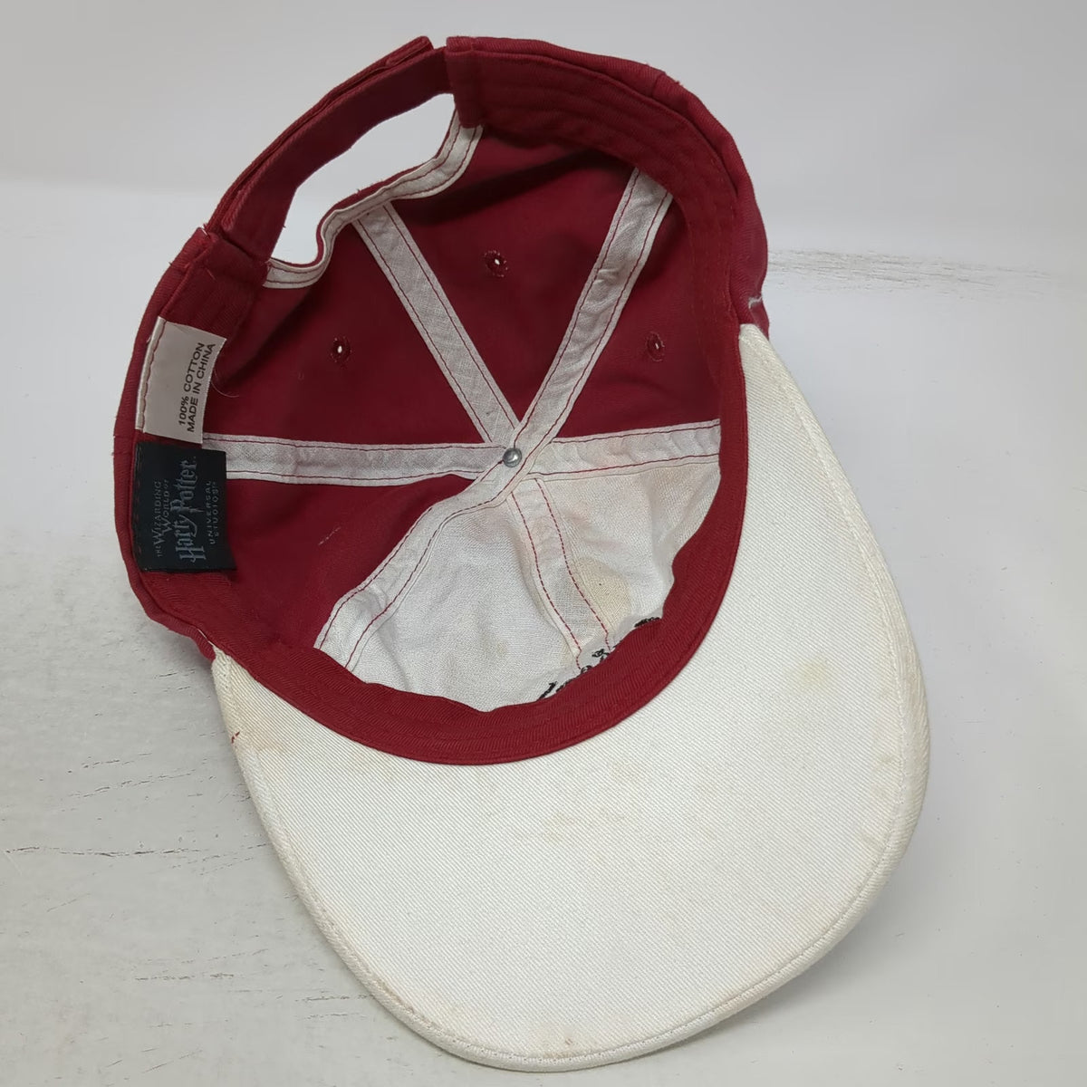 Universal Studios Gryffindor Baseball Cap Red White One Size Strapback Lion Hat