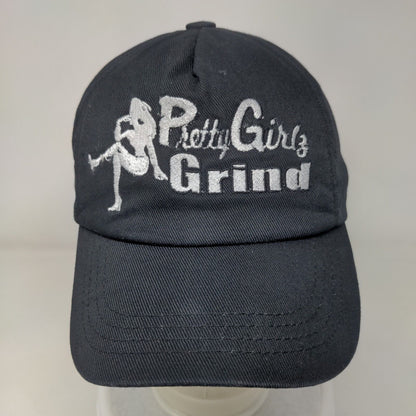 Pretty Girlz Grind Snapback Hat Black OS Adjustable Embroidered Vented Holes