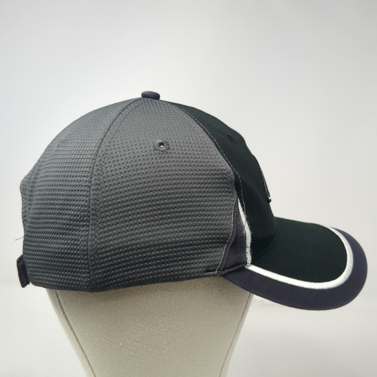 HiCORP Baseball Cap Black Gray G3 One Size Mesh Back Strapback A Great Catch Hat
