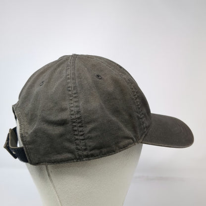 Carhartt Baseball Cap Brown One Size Distressed Strapback Logo Workwear Hat