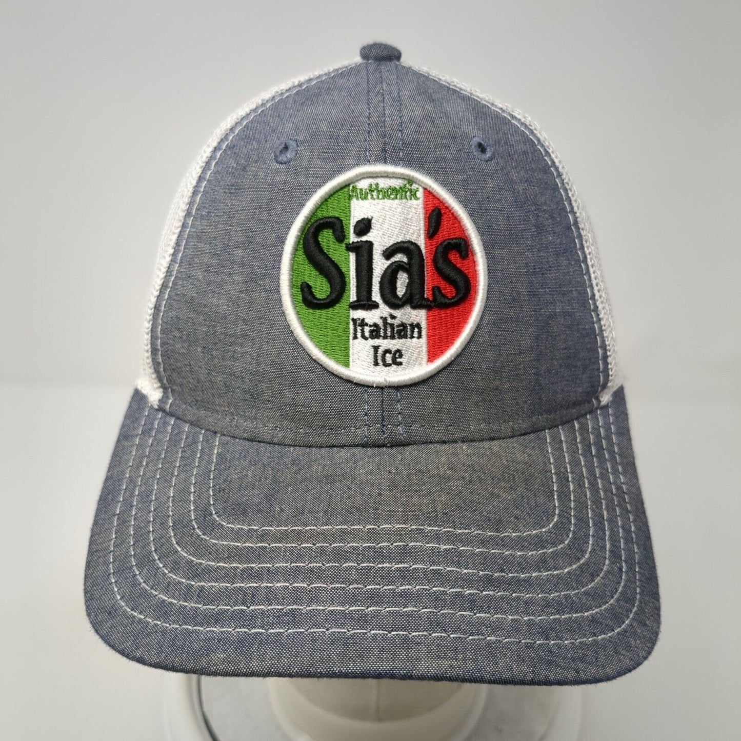 Sia's Italian Ice Snapback Mesh Back Trucker Hat Gray One Size Otto