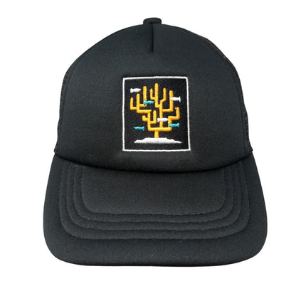 HG Snapback Mesh Back Trucker Hat Black OSFA Adjustable Embroidered