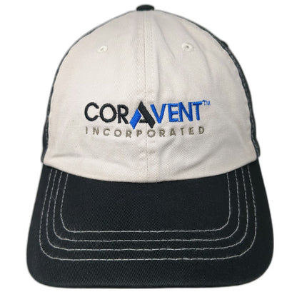 Black Baseball Cap OSFM Adjustable Hat Cor-Avent Incorporated Contrast Stitch