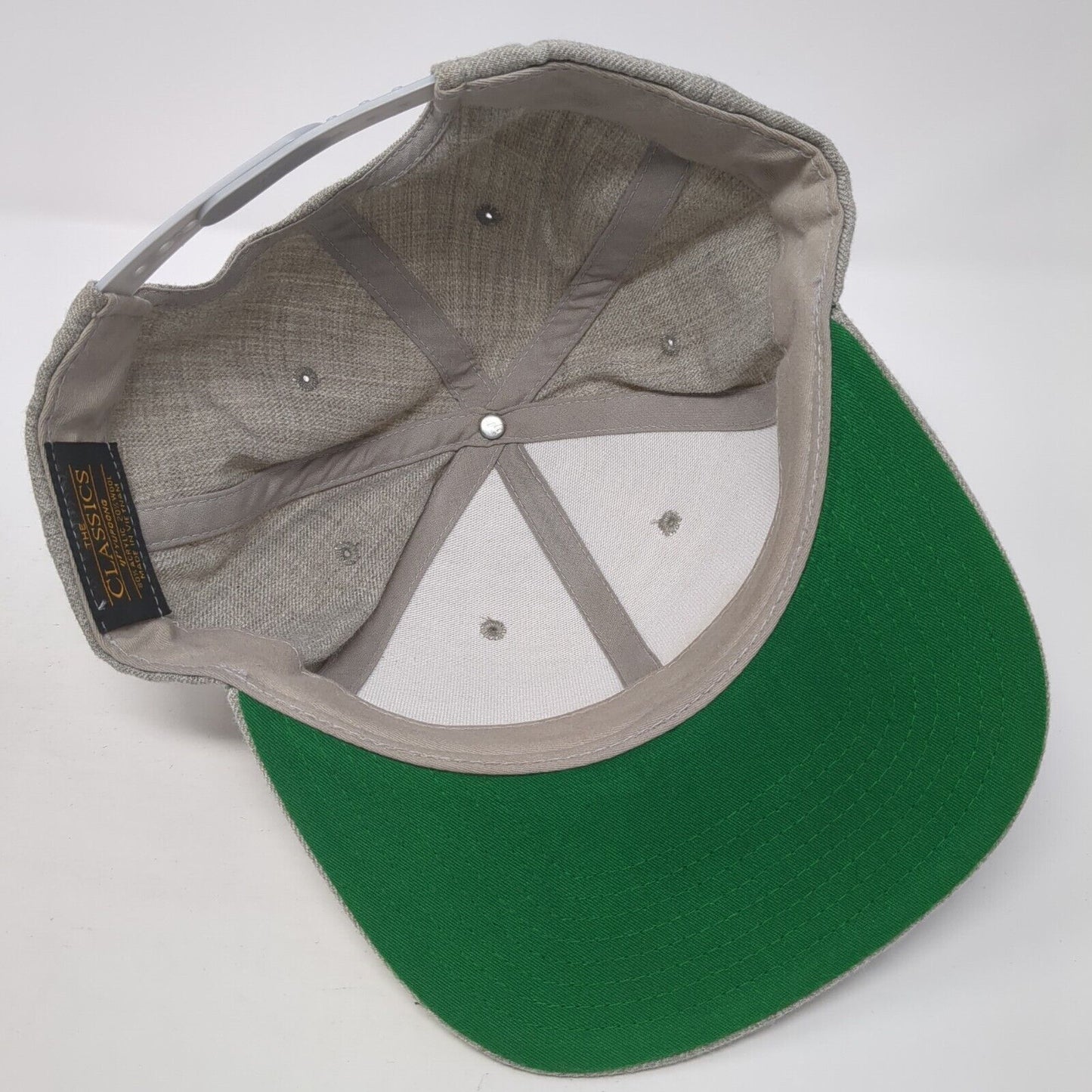 The Classics Yupoong Snapback Hat Gray One Size Adjustable 6 Panel Blank