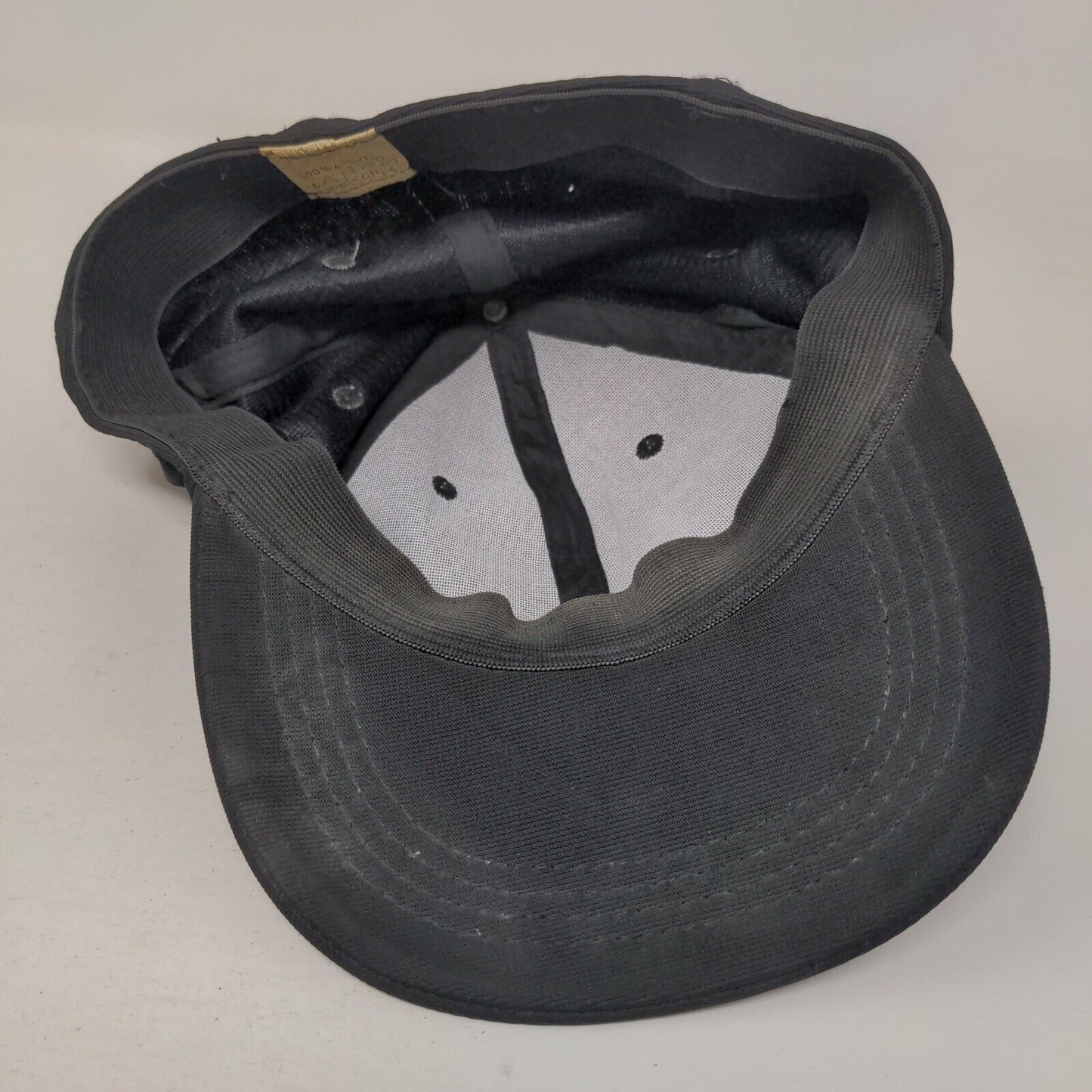 Unbranded Fitted Hat Black One Size Vent Holes 6 Panel Solid Blank