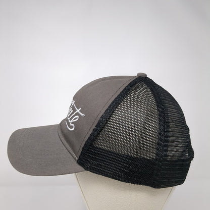 Meditate Snapback Trucker Hat Gray One Size Adjustable Mesh Back Econscious