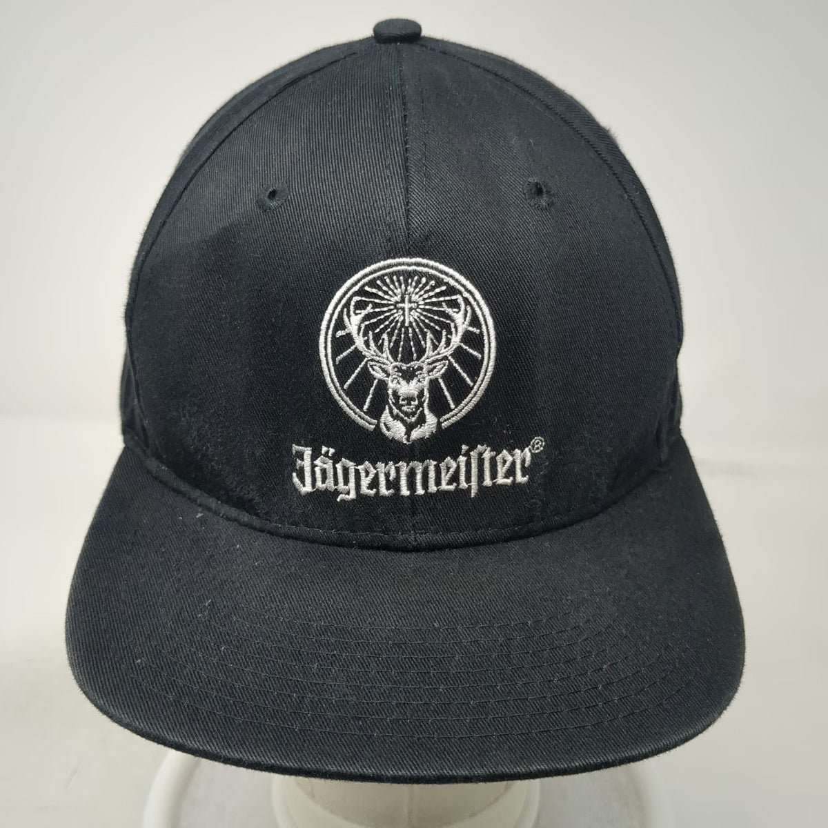 Jägermeister Snapback Black Hat One Size Structured Embroidered Stag Logo