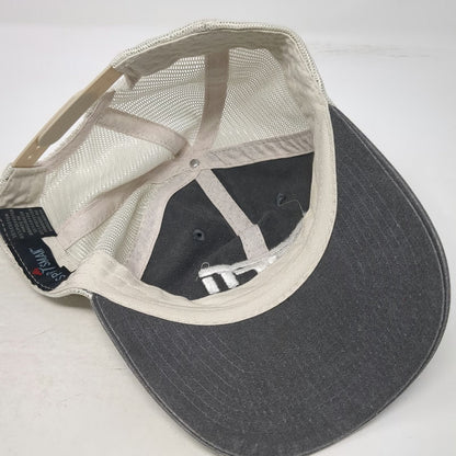 Sportsman Trucker Hat Gray White One Size ESPN Logo Mesh Snapback Cotton hat