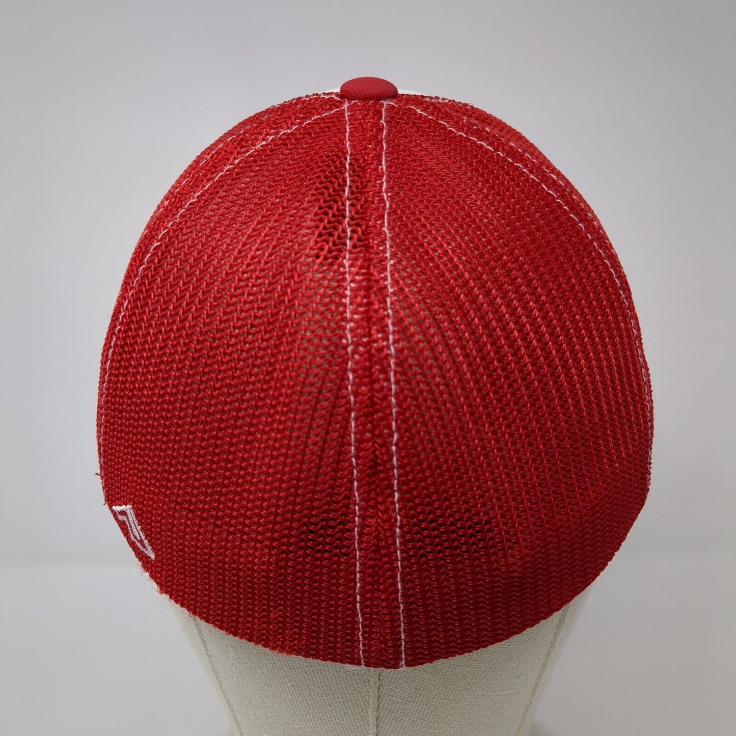 Idaho Fitted Mesh Back Trucker Hat Red 6 7/8-7 3/8 Pacific Headwear