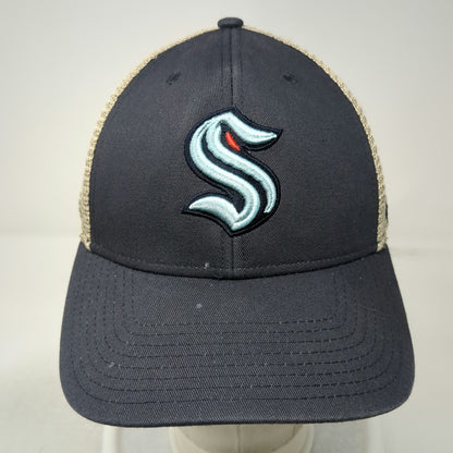 Seattle Kraken NHL '47 Trucker Hat Blue Beige One Size Snapback Mesh Logo Crown